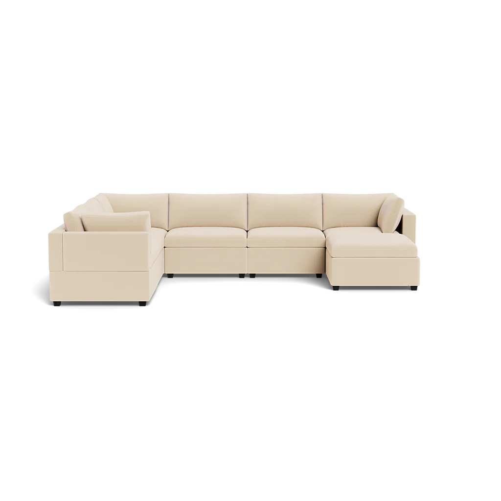 Mi Casa Furniture Box Cushion Grand Corner + Ottoman