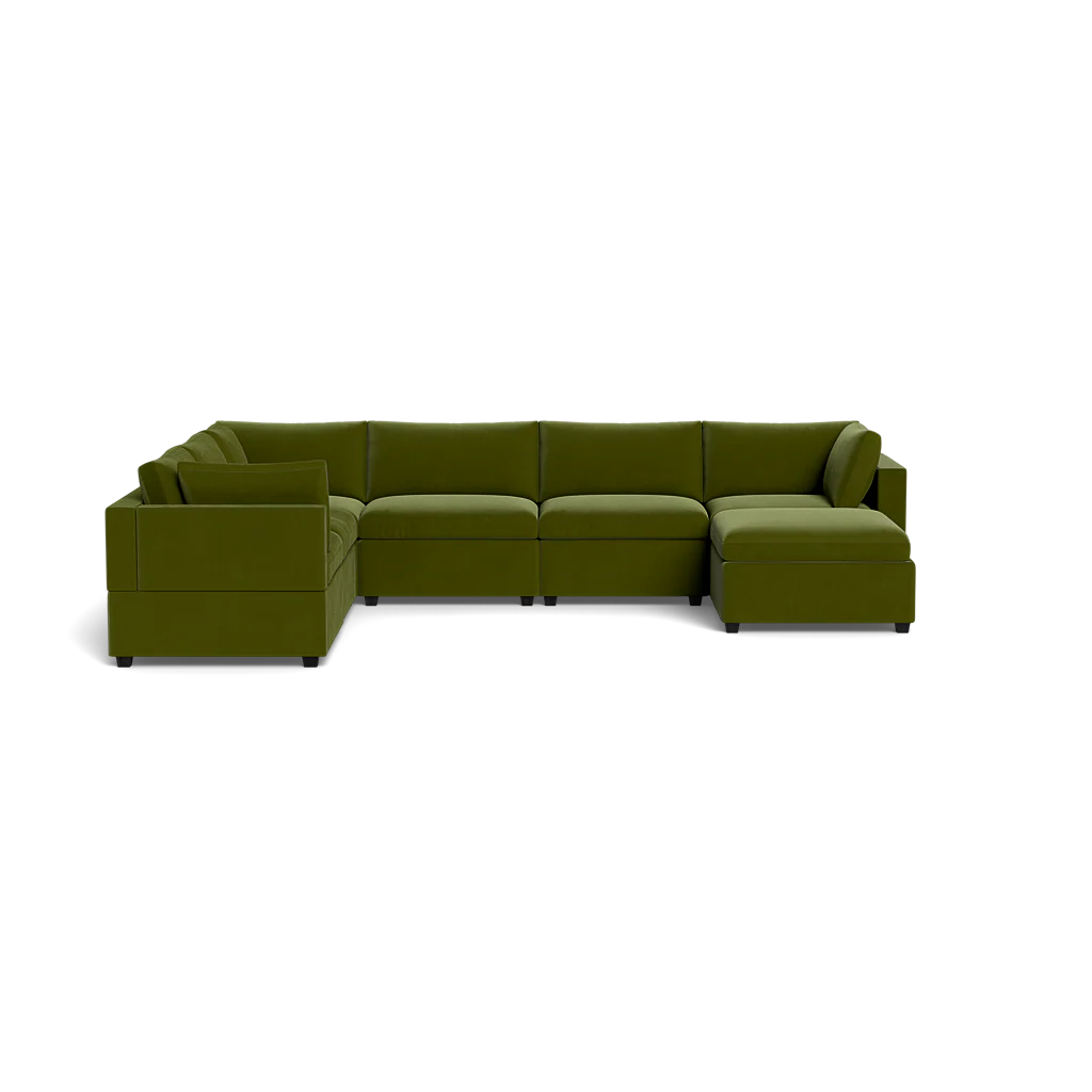 Mi Casa Furniture Box Cushion Grand Corner + Ottoman