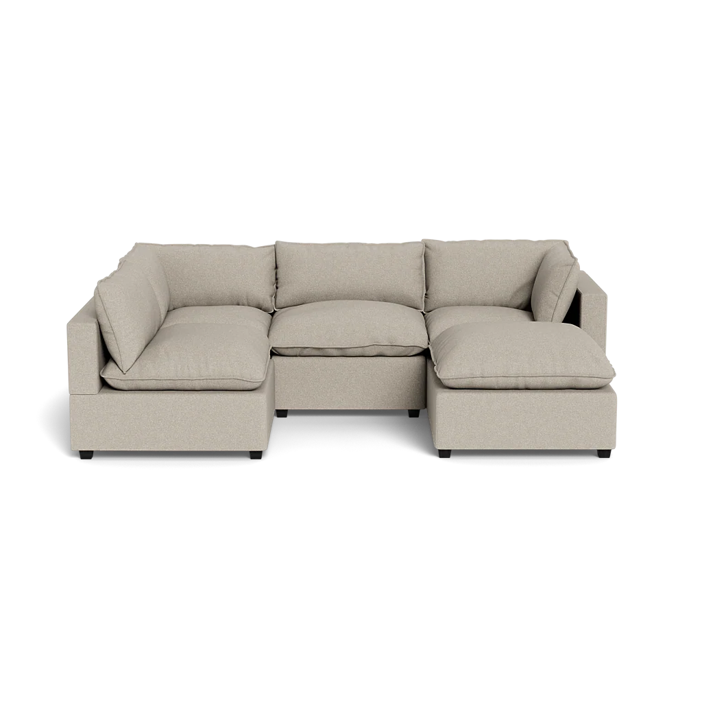 Mi Casa Furniture Pillow Cushion L-Shape + Ottoman