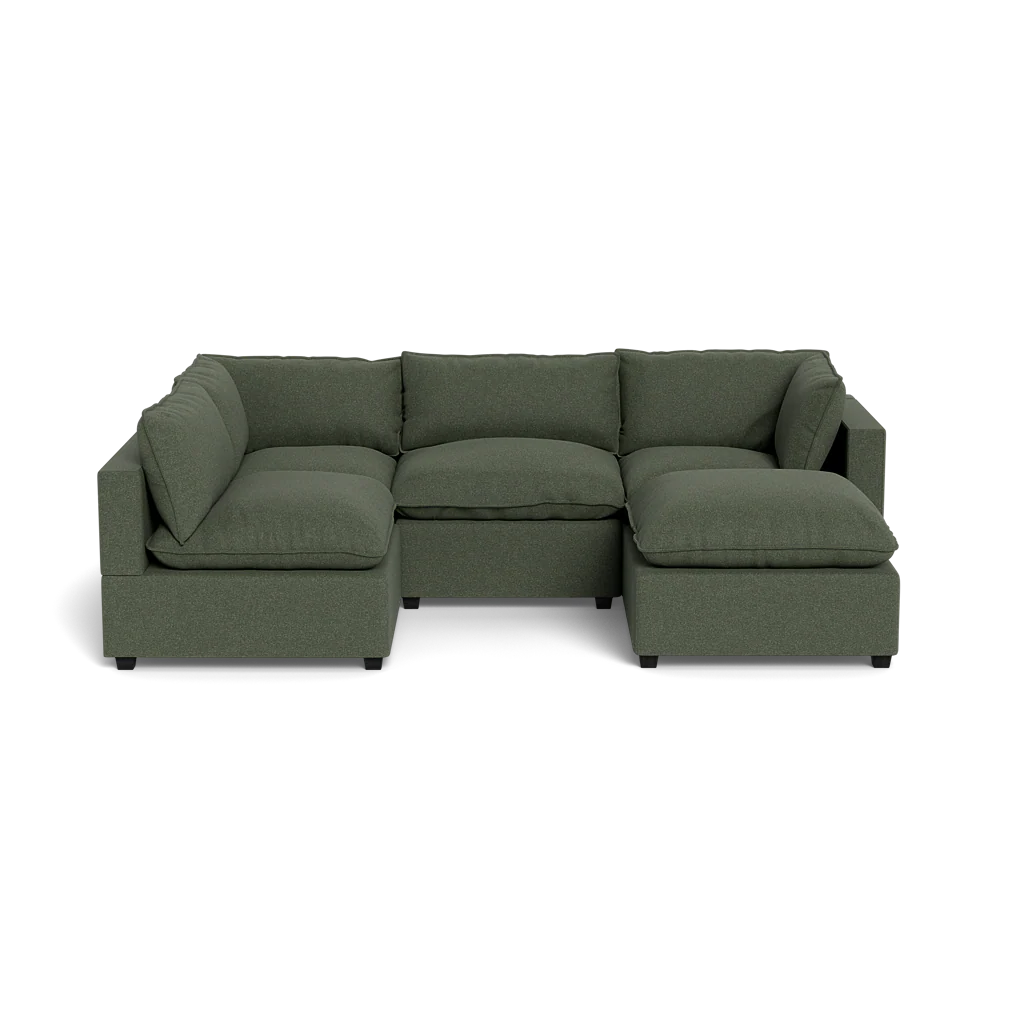 Mi Casa Furniture Pillow Cushion L-Shape + Ottoman