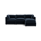 Mi Casa Furniture Pillow Cushion Sofa 122" + Ottoman