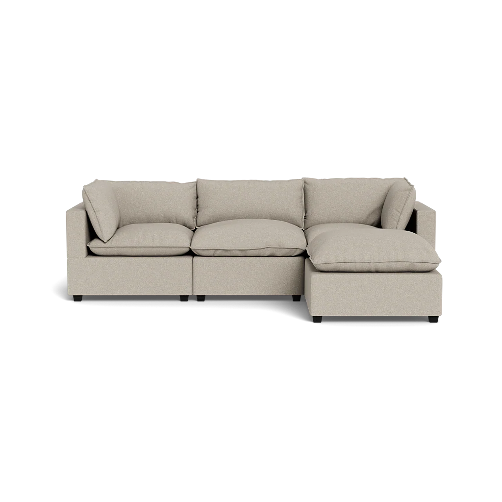 Mi Casa Furniture Pillow Cushion Sofa 122" + Ottoman