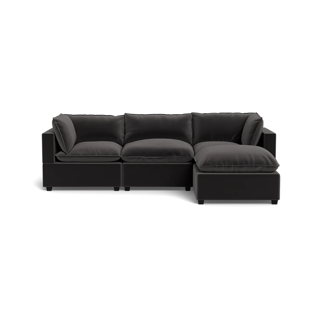 Mi Casa Furniture Pillow Cushion Sofa 122" + Ottoman
