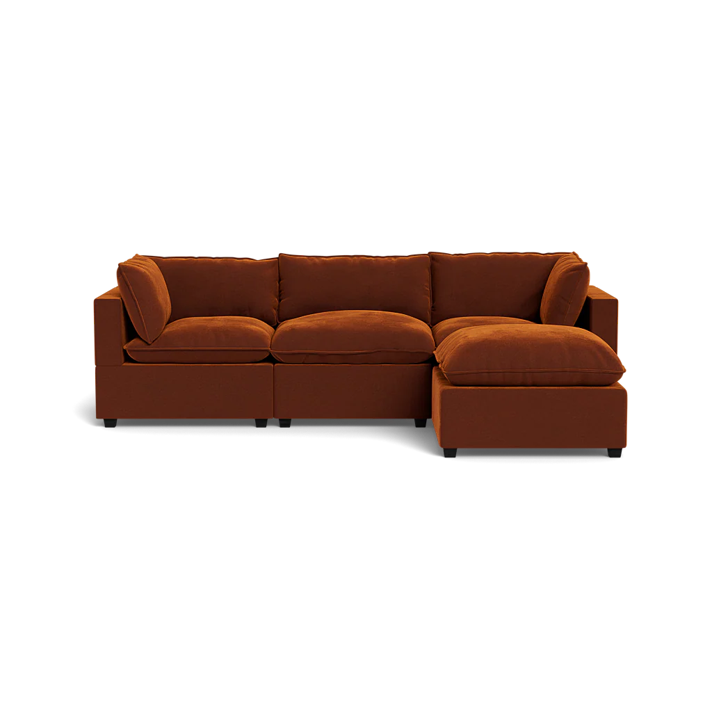 Mi Casa Furniture Pillow Cushion Sofa 122" + Ottoman