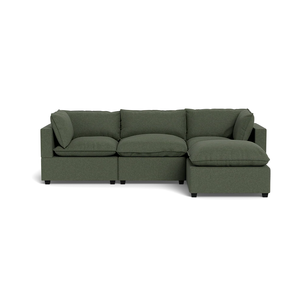 Mi Casa Furniture Pillow Cushion Sofa 122" + Ottoman