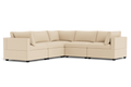 Kova Box Cushion Corner Sectional - front view in living room