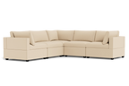 Kova Box Cushion Corner Sectional - front view in living room