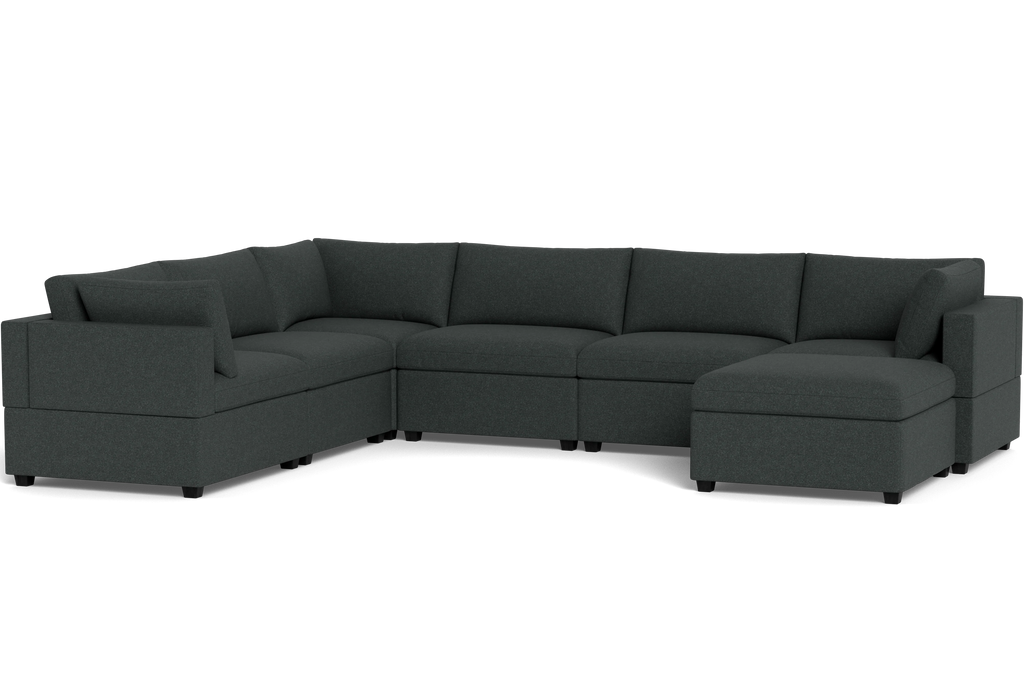Mi Casa Furniture Box Cushion Grand Corner + Ottoman