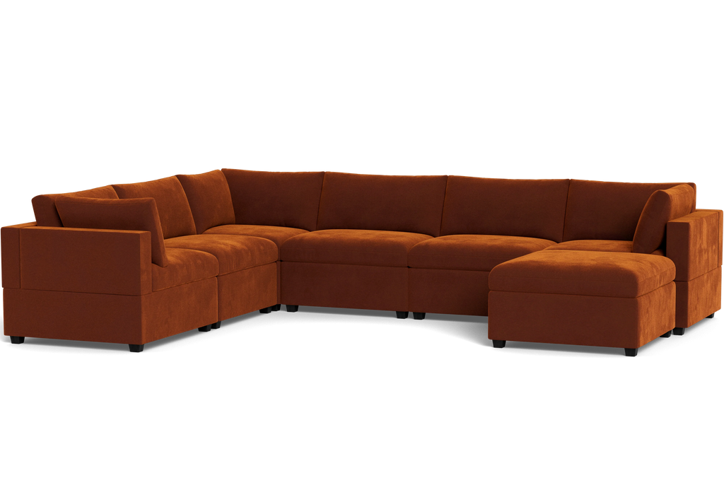 Mi Casa Furniture Box Cushion Grand Corner + Ottoman