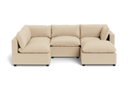 Kova Pillow Cushion L-Shape + Ottoman - front view in living room