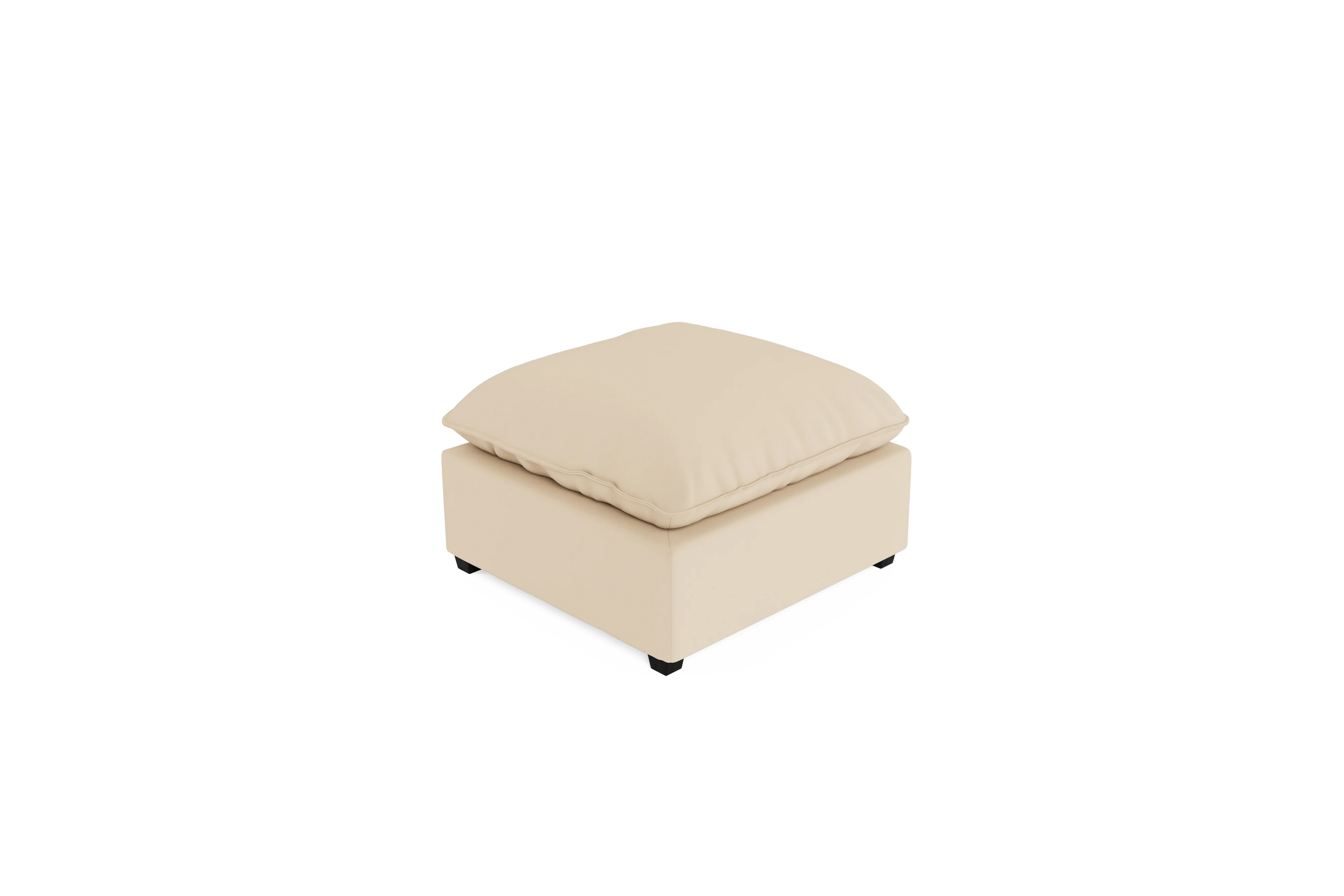 Kova Pillow Cushion Ottoman - front view in living room