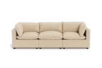 Kova Pillow Cushion Sofa 122" - front view in living room