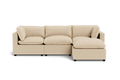 Kova Pillow Cushion Sofa 122" + Ottoman - front view in living room