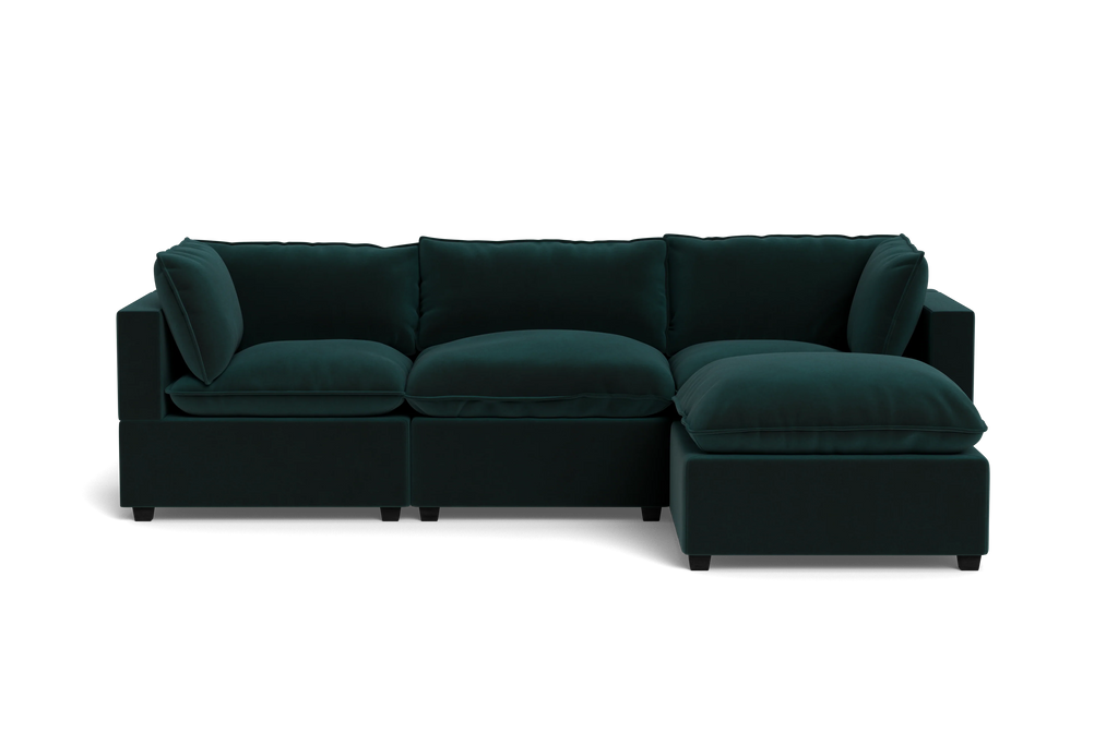 Mi Casa Furniture Pillow Cushion Sofa 122" + Ottoman