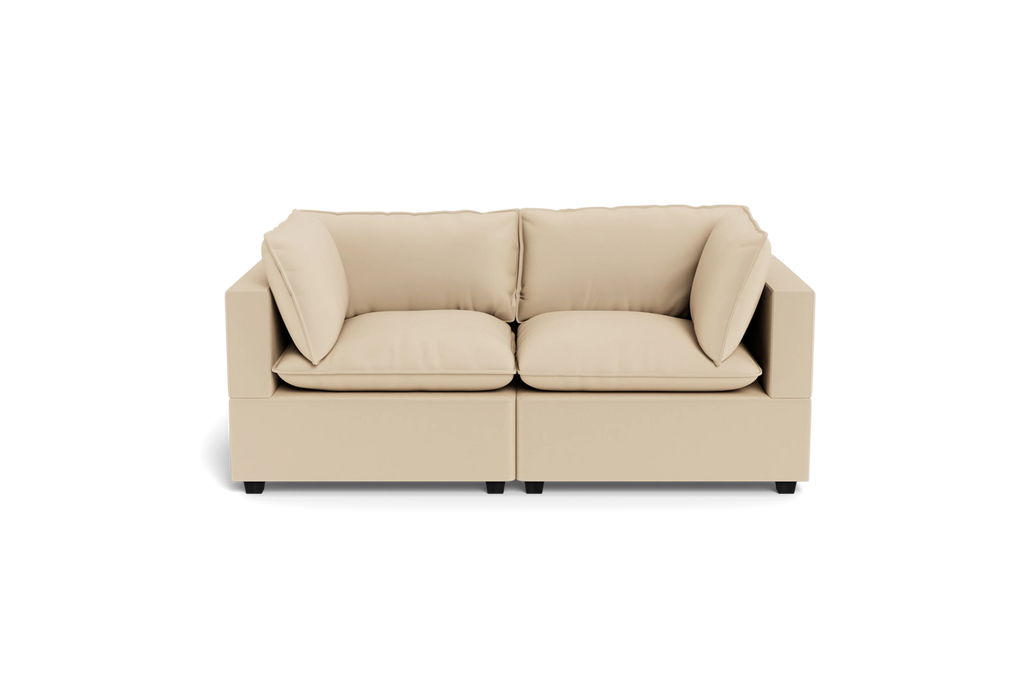Kova Pillow Cushion Sofa 86" - front view in living room