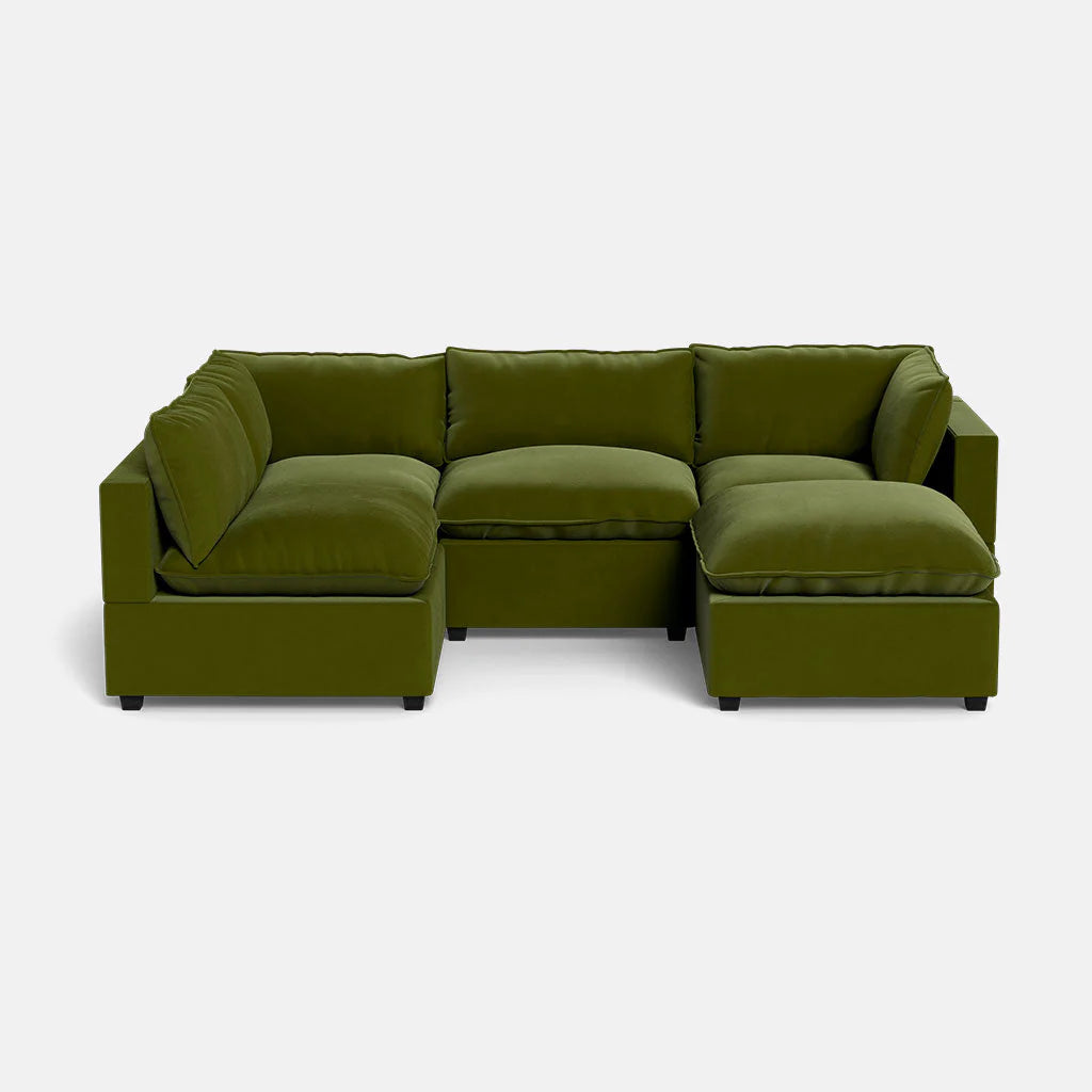 Mi Casa Furniture Pillow Cushion L-Shape + Ottoman
