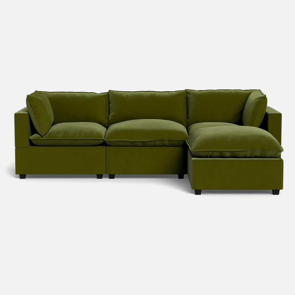Mi Casa Furniture Pillow Cushion Sofa 122" + Ottoman