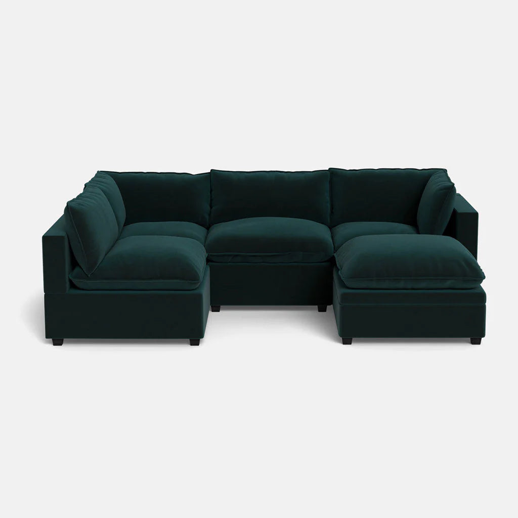 Mi Casa Furniture Pillow Cushion L-Shape + Ottoman