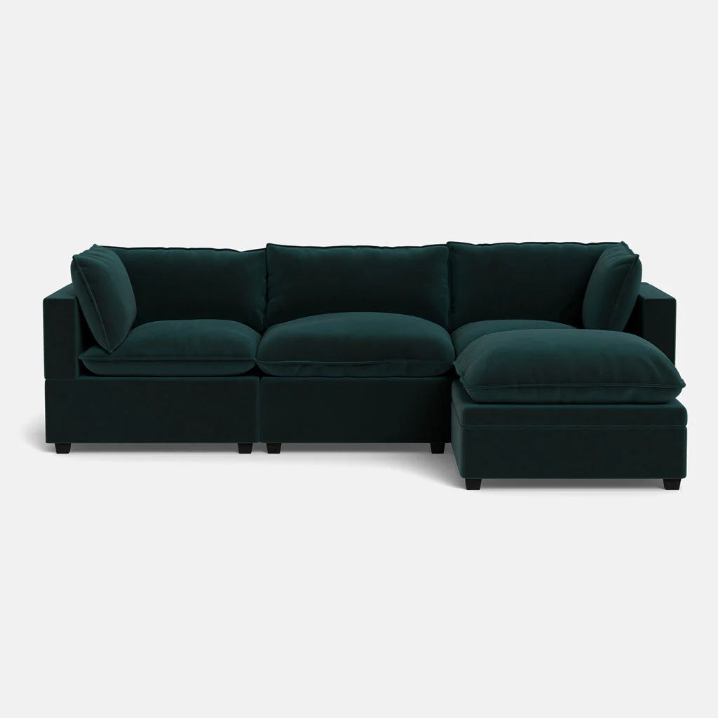 Mi Casa Furniture Pillow Cushion Sofa 122" + Ottoman